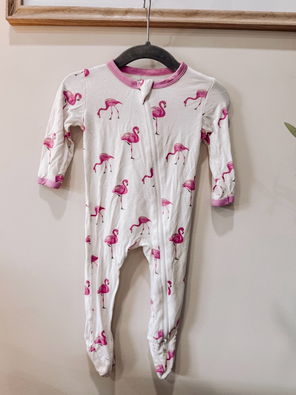 Kyte Baby Flamingo Pink Footies 3-6M